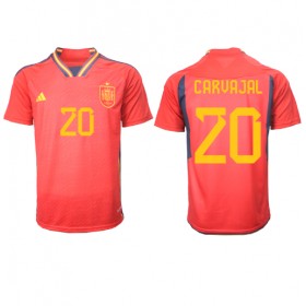 Spanien Daniel Carvajal #20 Hemmakläder VM 2022 Kortärmad